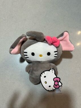 Fiesta Hello Kitty in Gray Elephant Outfit with Pink Bow